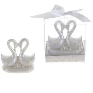 Elegant White Swan Cake Topper